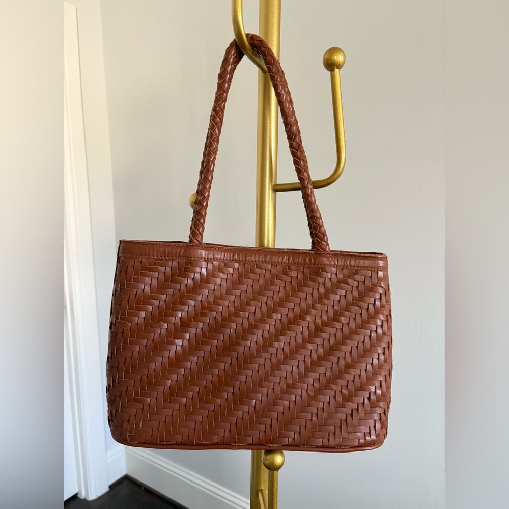 Bembien Brown Woven Leather Tote Bag (Ella Bag)